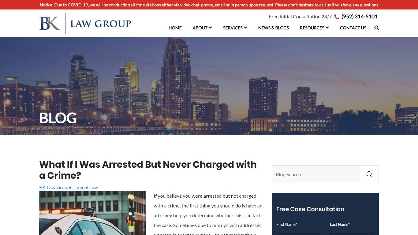 What If I Was Arrested But Never Charged with a Crime? - BK Law Group